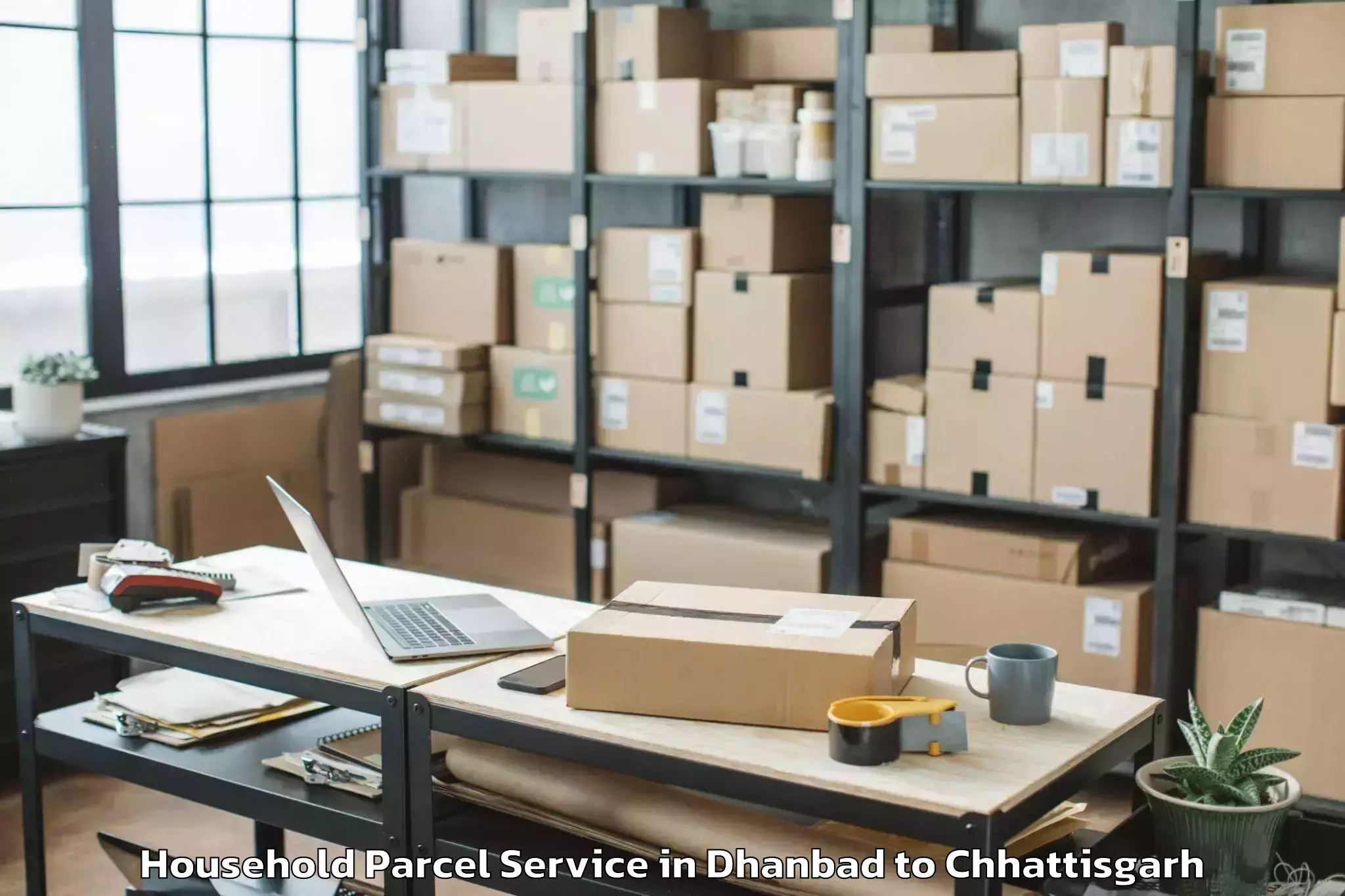 Comprehensive Dhanbad to Dhamtari Household Parcel